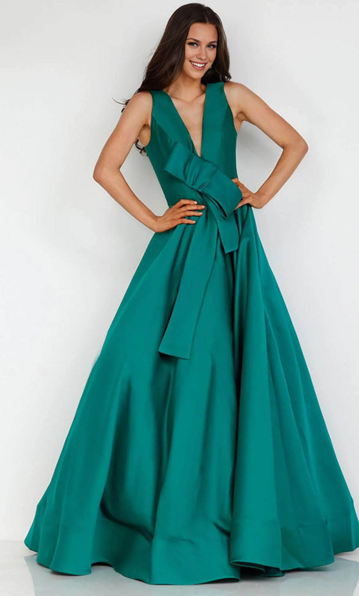 Prom Dresses Shops Sleeveless V-Neck Dress Evening Gown Formal Dress Floor Length Prom Clothing Formal Women's Dresses